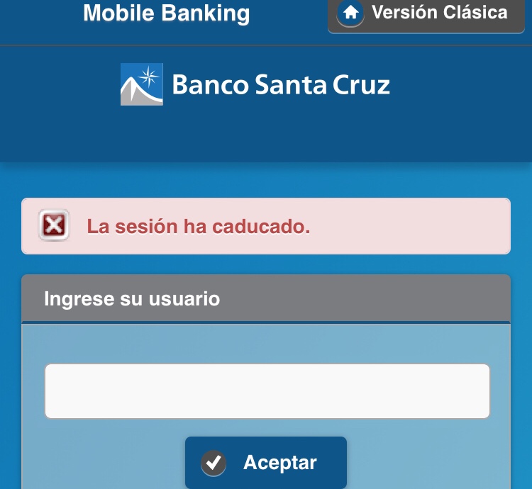 El p simo funcionamiento de la aplicaci n home banking del Banco